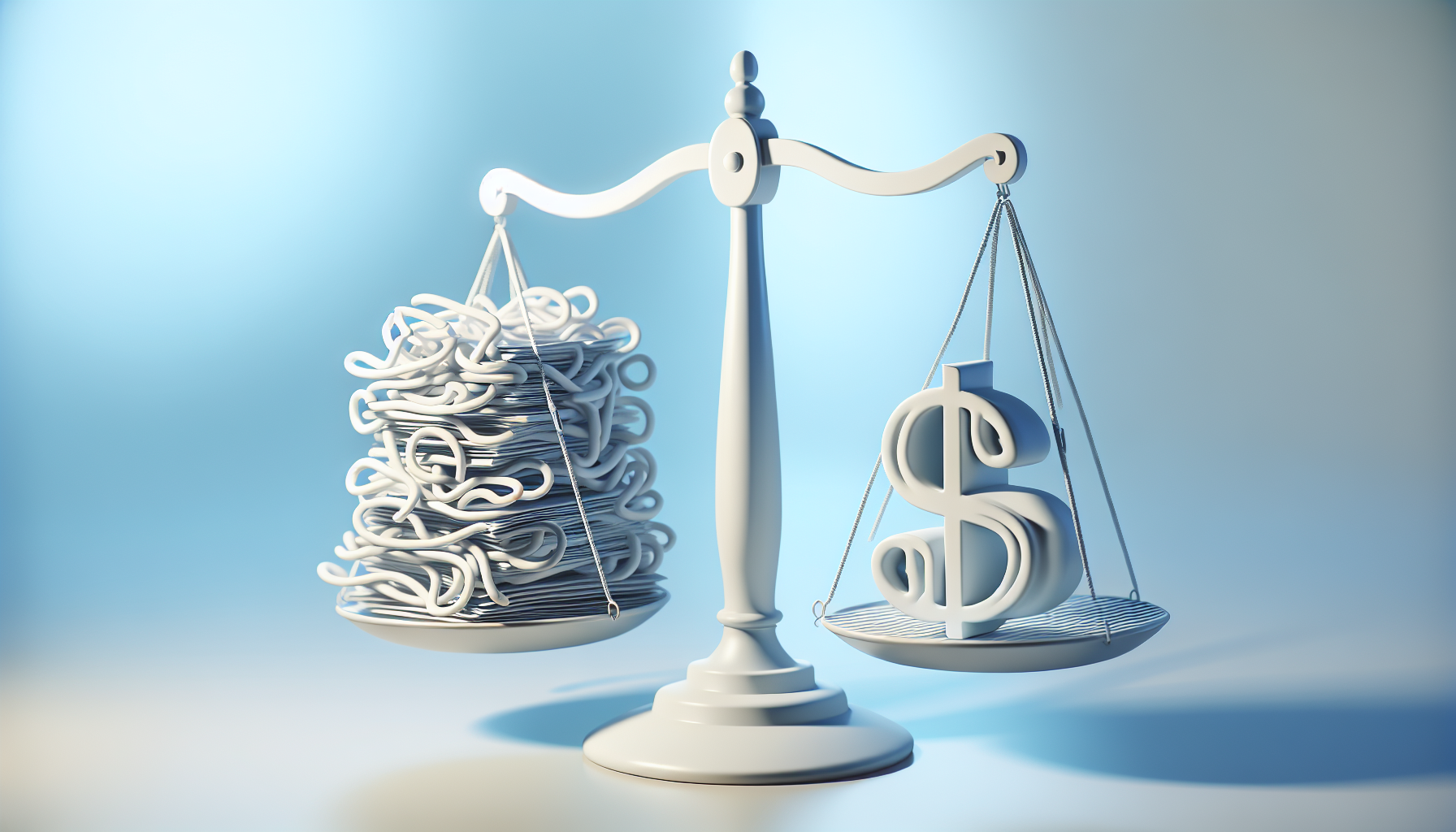 Illustration of legal documents with a dollar sign