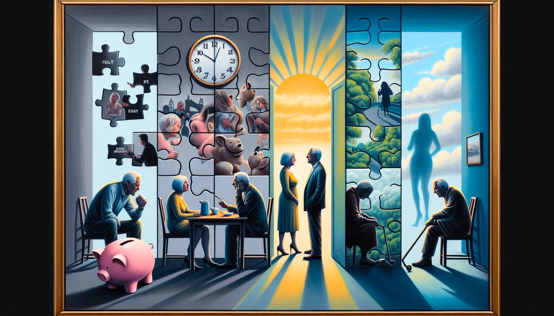 Illustration depicting common reasons for gray divorce