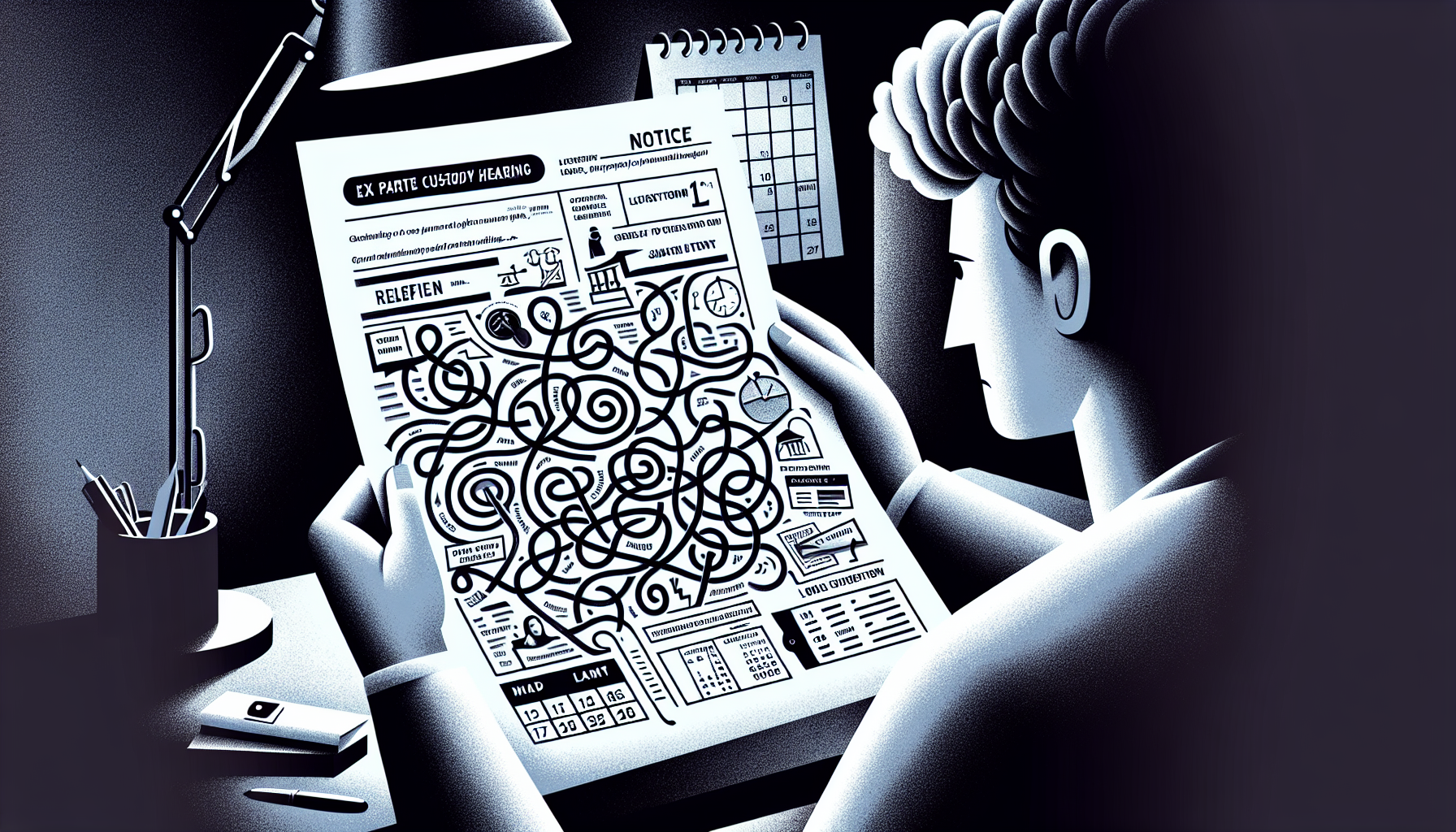 Illustration of a person receiving a notice