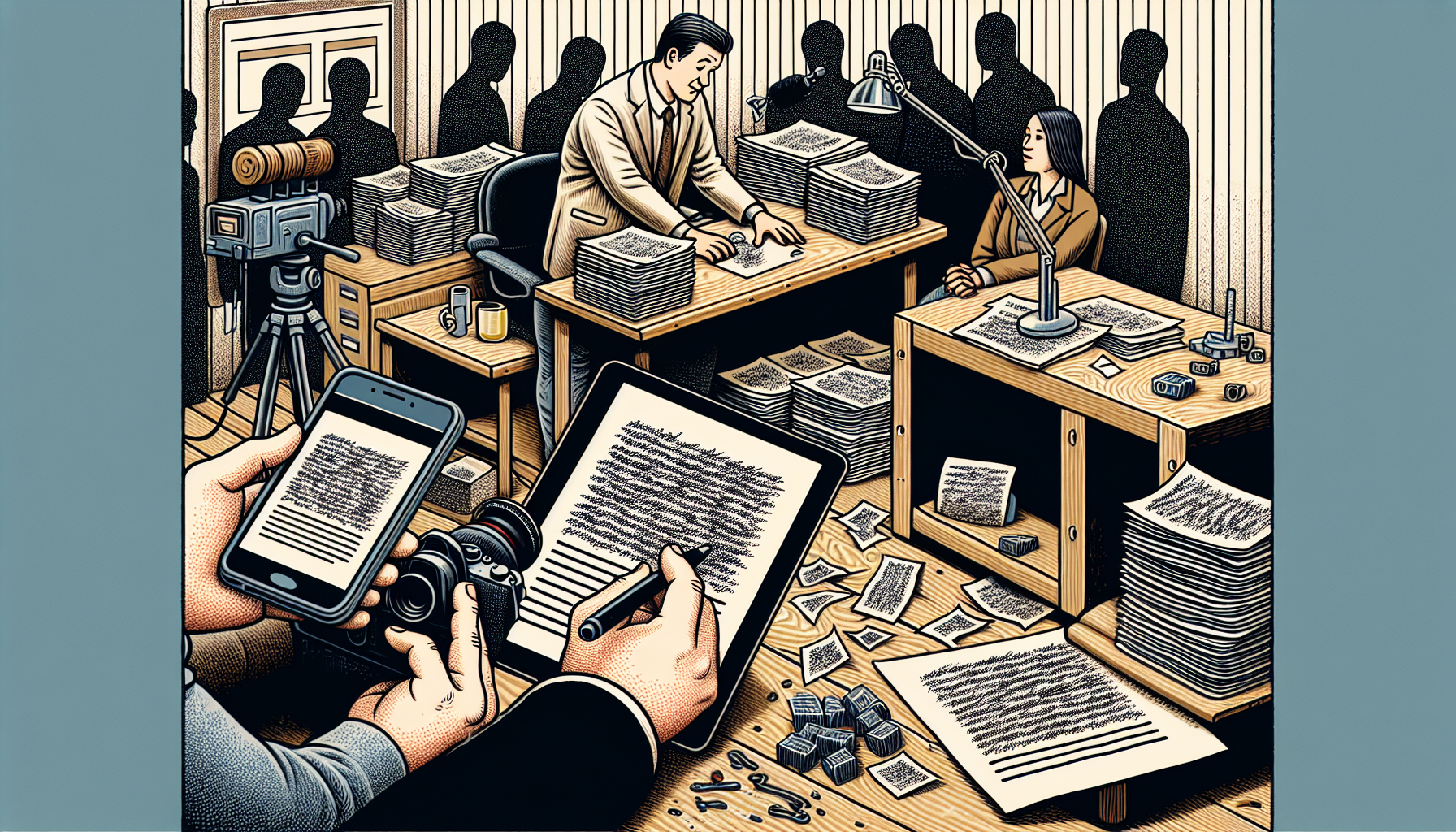 Illustration of evidence collection for restraining order