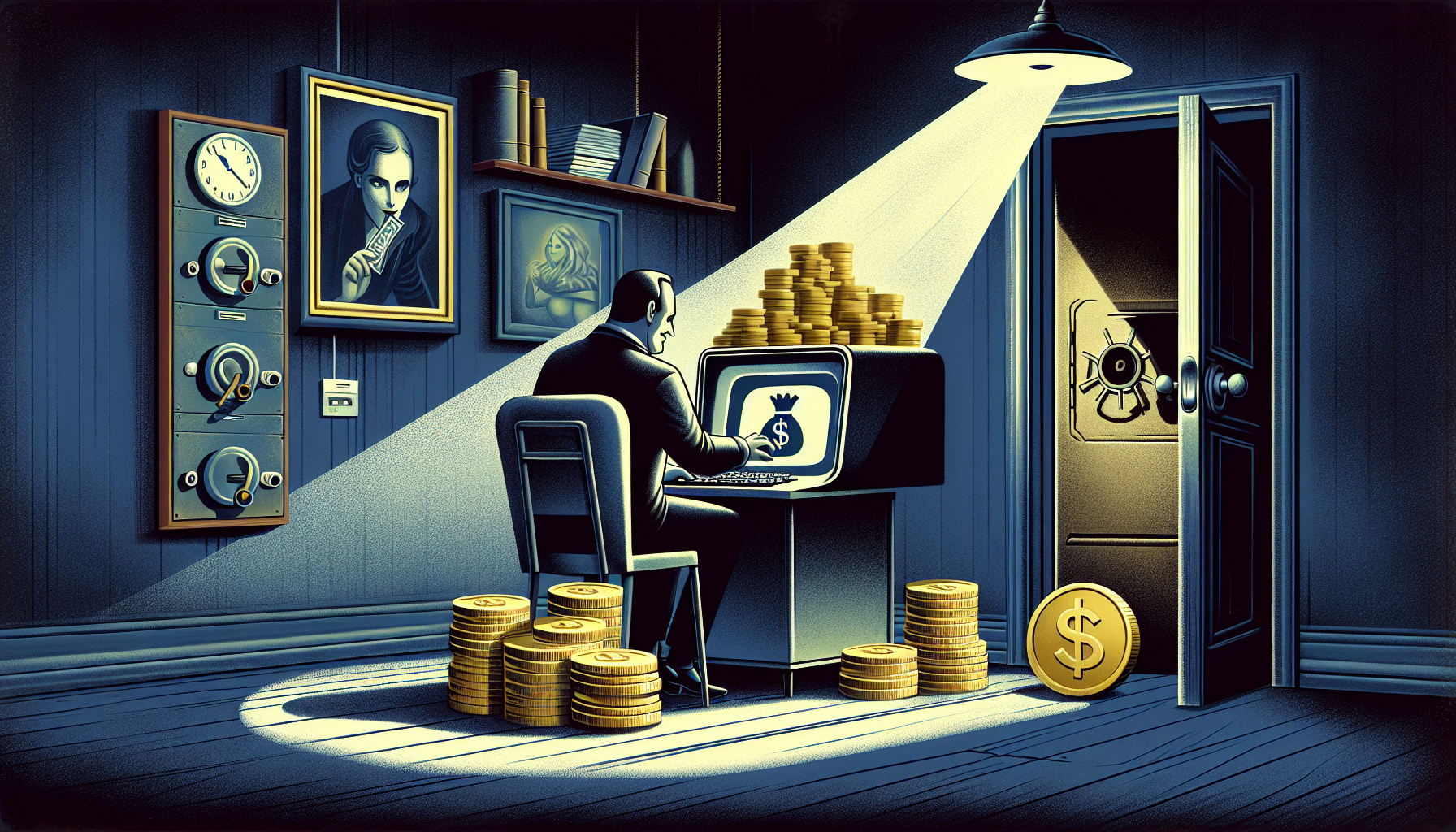 Illustration of spouse transferring money to conceal assets