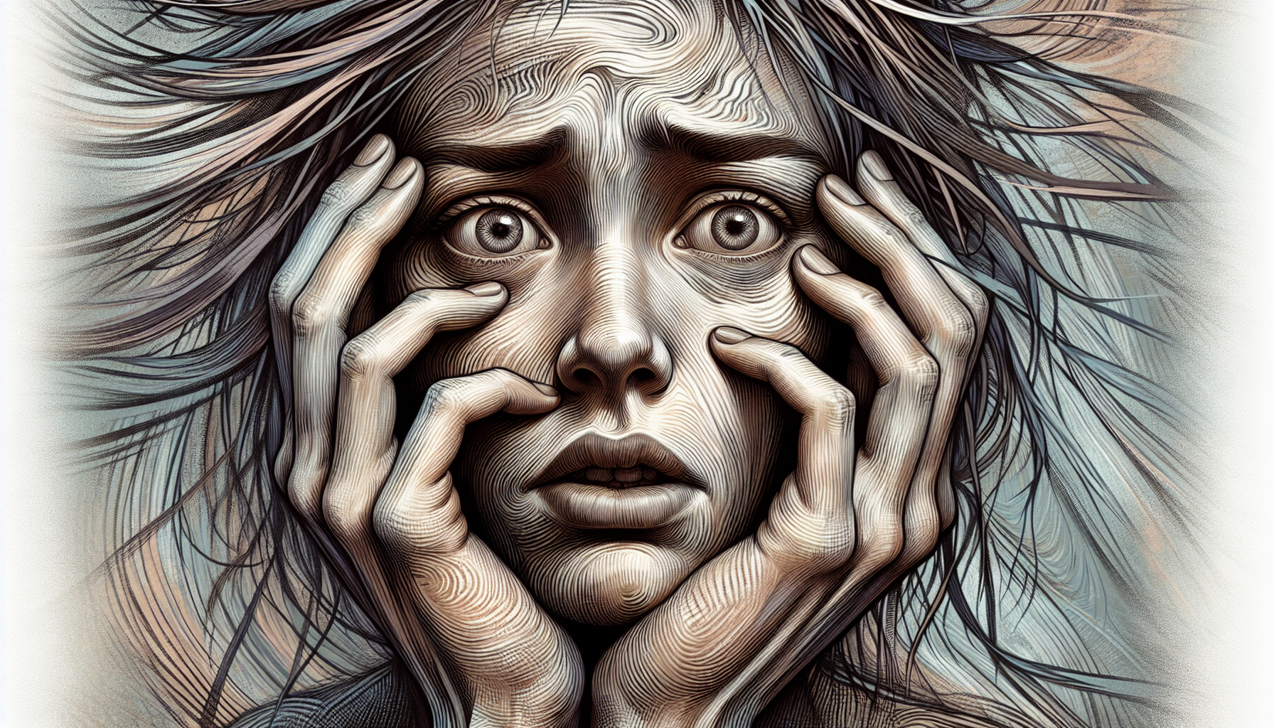 Illustration of a stressed woman with her hands on her face