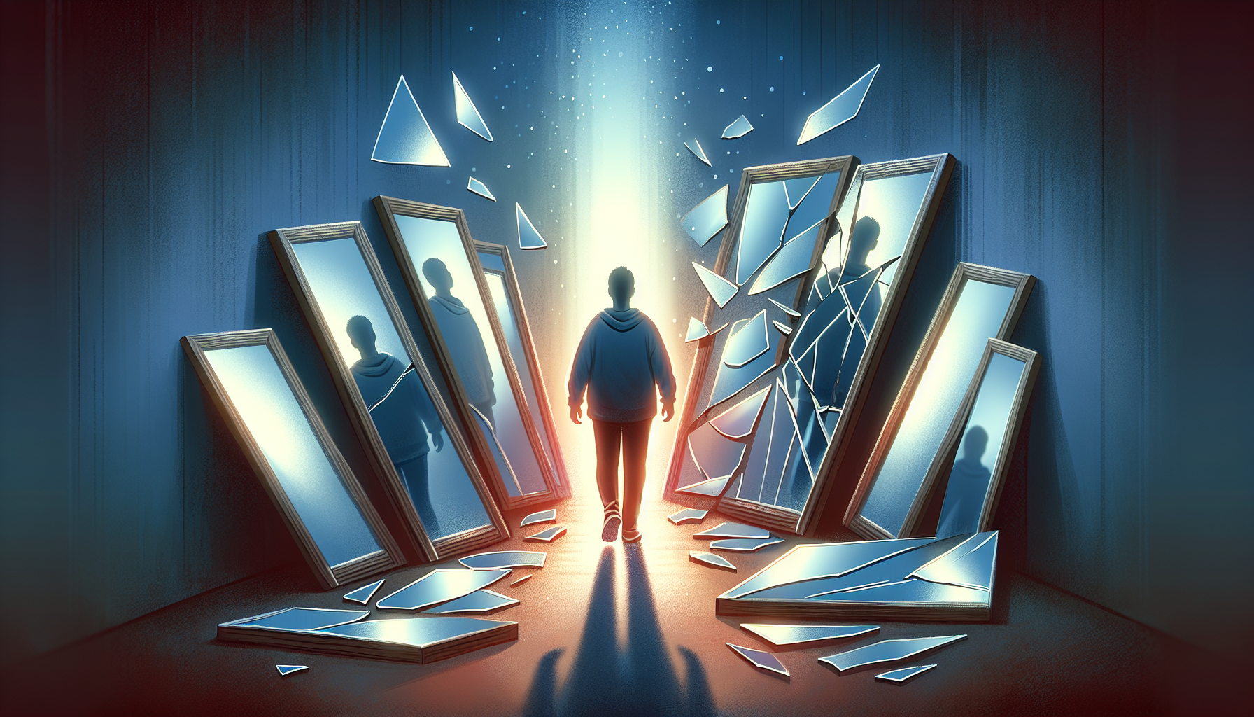 Illustration of a person rebuilding self-confidence