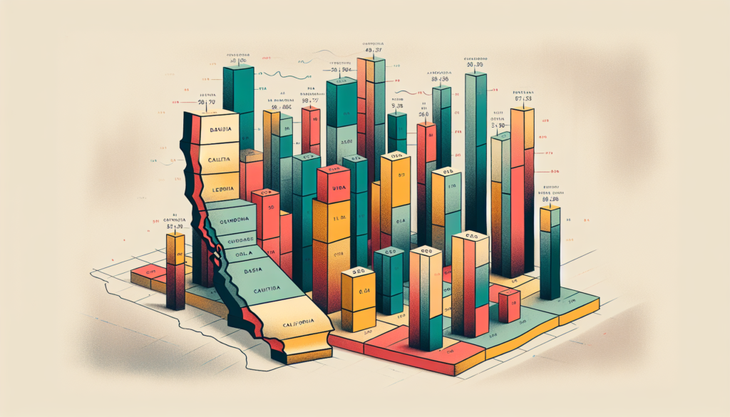 41dd5aba-527c-4aff-ac28-c8acdcb8d93c Illustration of a bar chart showcasing counties with the highest divorce rates in California