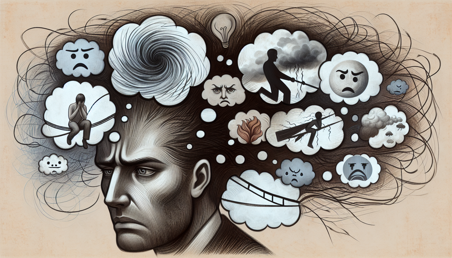 Person struggling with emotions during divorce proceedings