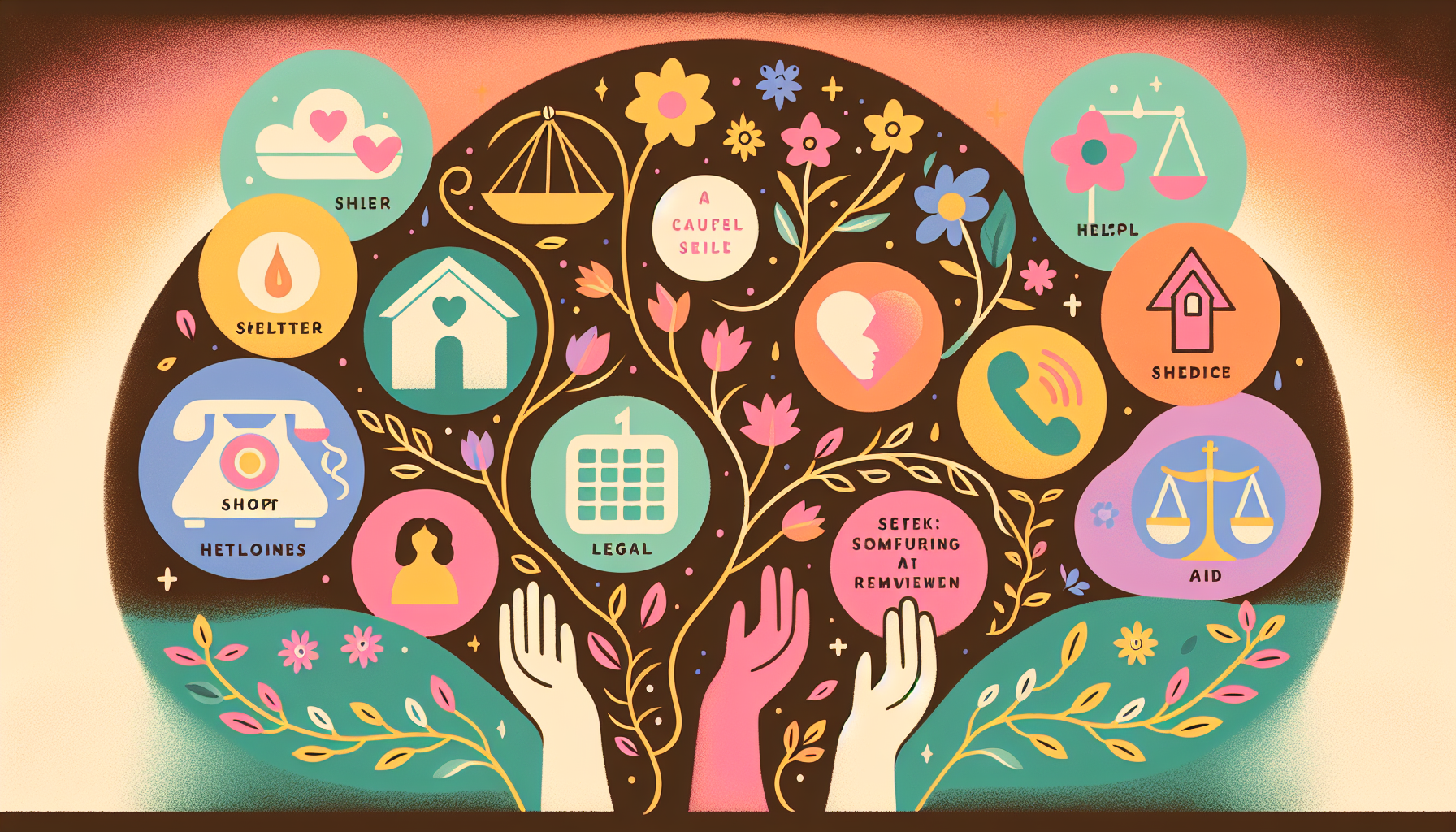 Resources available for victims of domestic violence.