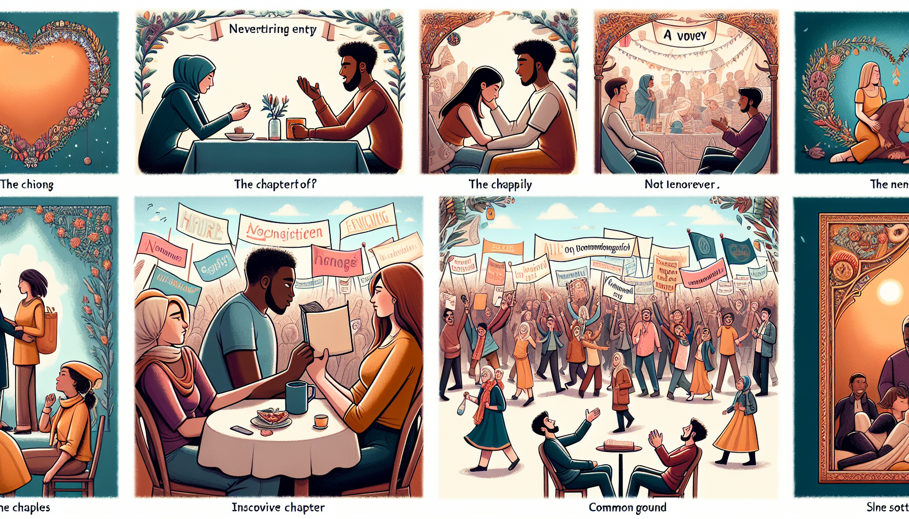 A visual representation of case studies illustrating the impact of political differences on relationships.