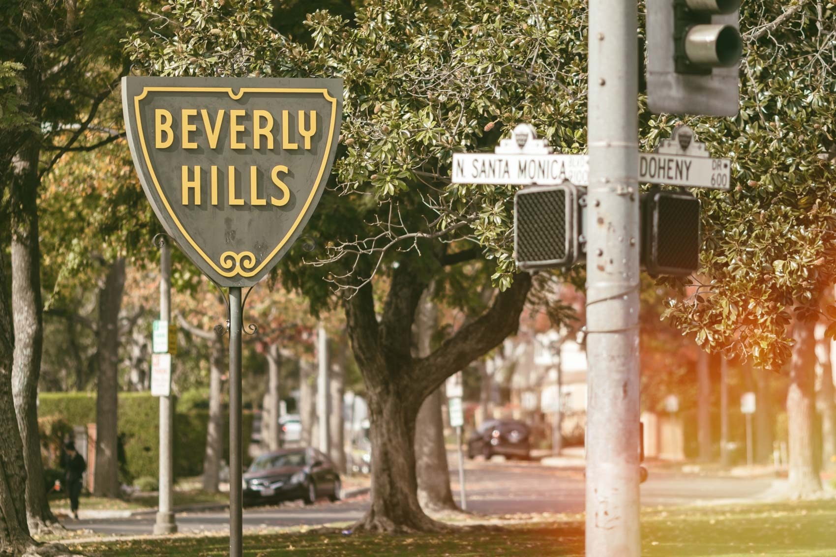 The Beverly Hills City sign