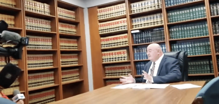 Charles M. Green being interviewed by Telemundo news channel