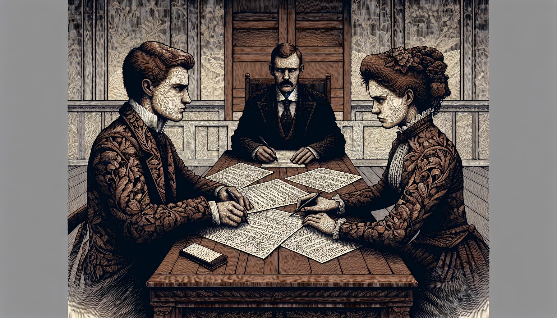 Illustration of financial documents and disclosure in a divorce