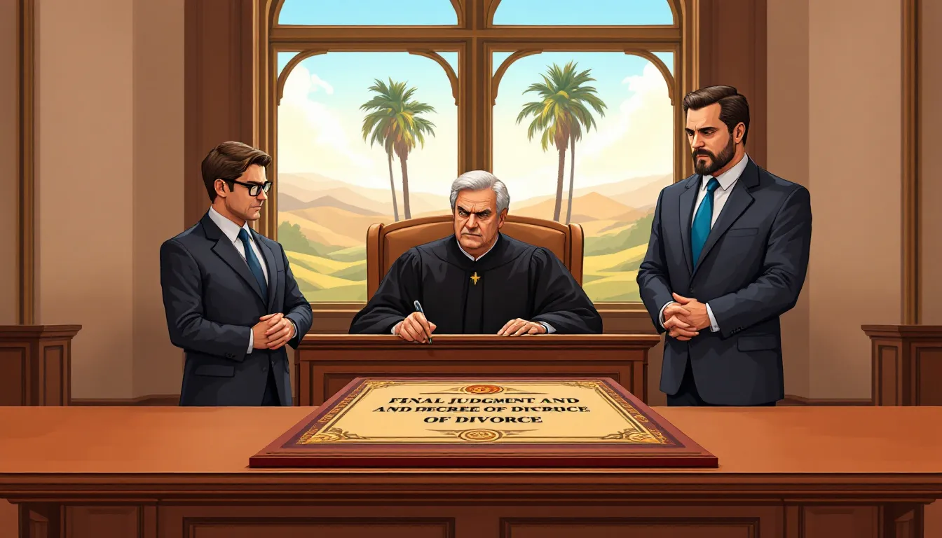Filing and Finalizing the Agreement in a California divorce process.